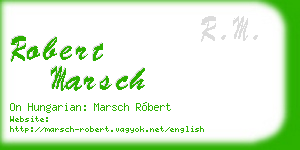 robert marsch business card